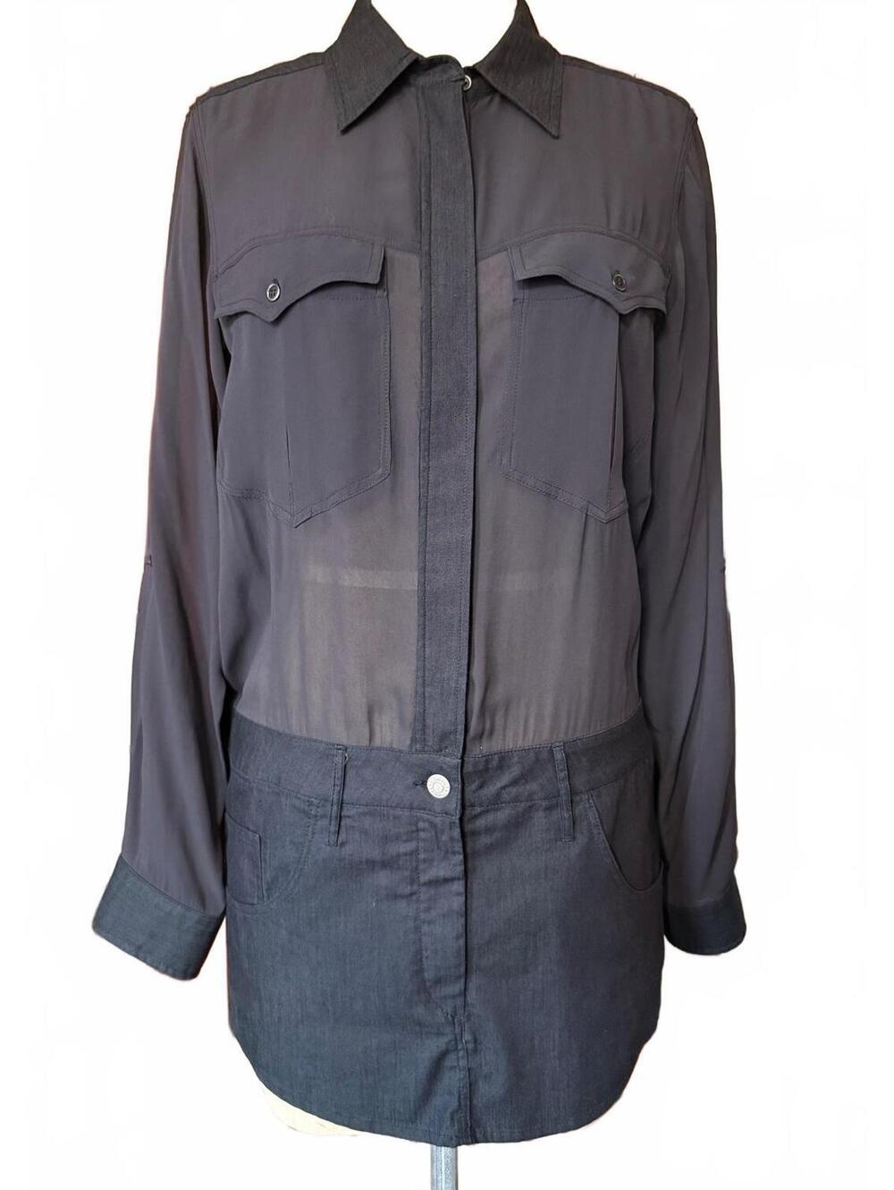 Isabel Marant Lys Romper Black Sheer Utility Playsuit Size 40